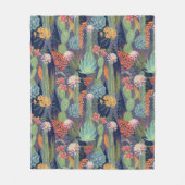 Königin der Nachtkaktus und Sukkulente Fleecedecke (Vorderseite)