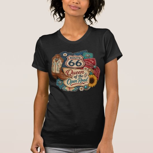 Königin der Open Road Bekleidung T-Shirt (Vorderseite)