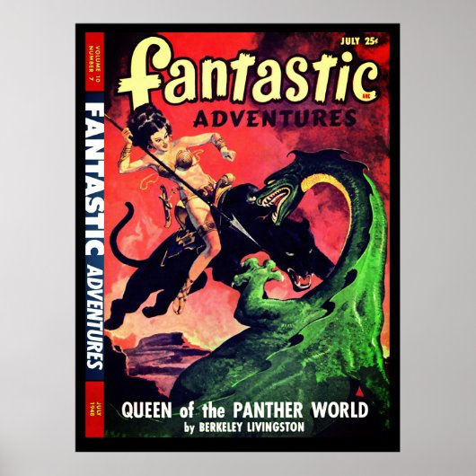 Königin der Panther World: Fiktion von Fantasy Pul Poster (Vorne)