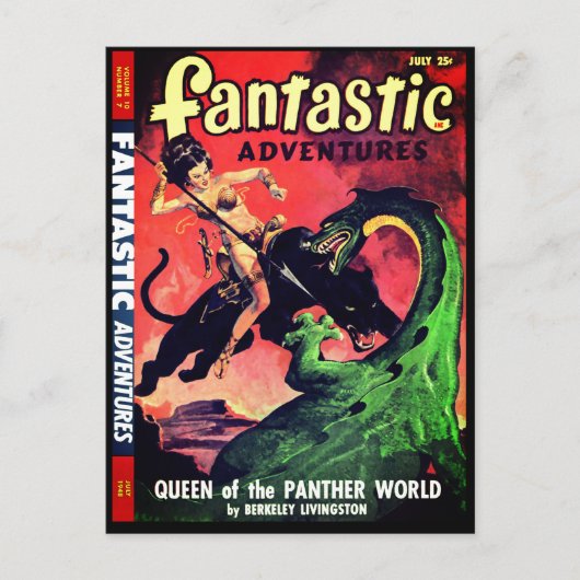 Königin der Panther World: Fiktion von Fantasy Pul Postkarte (Vorderseite)