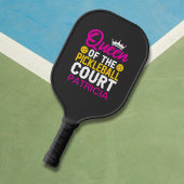 Königin der Pickleball Court Fun Monogram Name Schläger