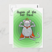 Königin der Race Boss's Day Funny Spaß Postkarte (Vorne/Hinten)