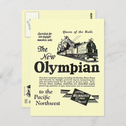 Königin der Rails - Neuer Olympiasieger 1929 Postkarte (Vorne/Hinten)