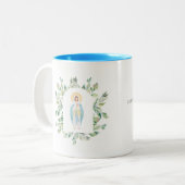Königin der Rosenkranz-Tasse Zweifarbige Tasse (Vorderseite Links)