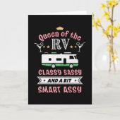 Königin der RV - Funny Gift for Women Camper Ehefr Karte (Gelbe Blume)