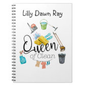 Königin der Sauberkeit Notizblock (Vorderseite)