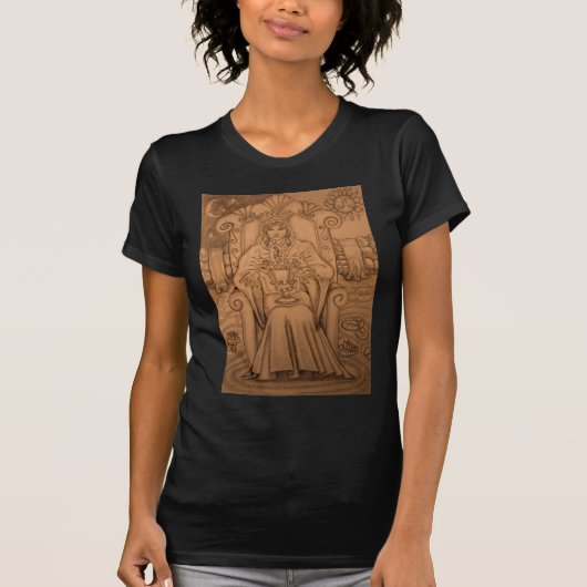 Königin der Schalen - Tarot-Karte T-Shirt (Vorderseite)