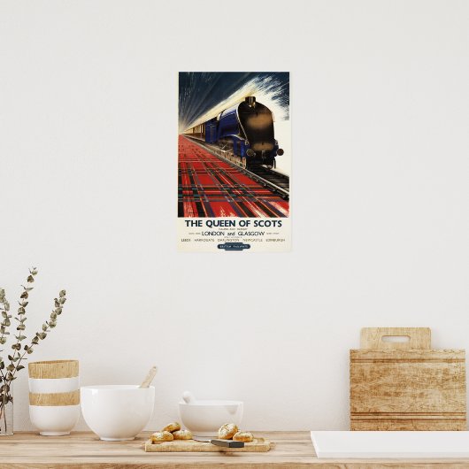 Königin der Schotten Pullman Train Poster (Küche)