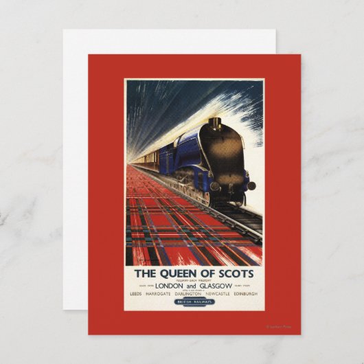 Königin der Schotten Pullman Train Postkarte (Vorne/Hinten)