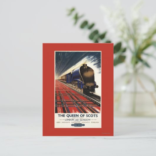 Königin der Schotten Pullman Train Postkarte (Stehend Vorderseite)