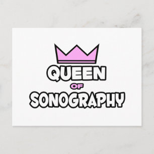 Königin der Sonographie Postkarte