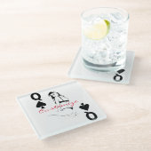 Königin der Spades Bikini Girl Thunder_Cove Glasuntersetzer (Schrägansicht)