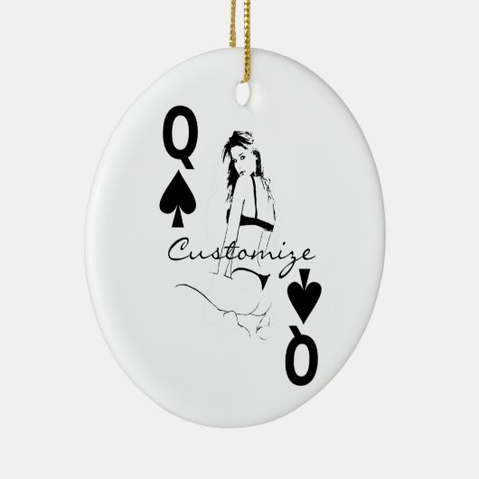 Königin der Spades Bikini Girl Thunder_Cove Keramik Ornament (Rechts)