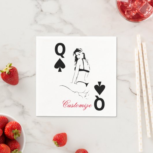 Königin der Spades Bikini Girl Thunder_Cove Serviette (Beispiel)