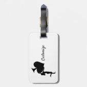 Königin der Spades Holding Black Ace Thunder_Cove Gepäckanhänger (Rückseite vertikal)