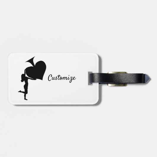 Königin der Spades Holding Black Ace Thunder_Cove Gepäckanhänger (Rückseite horizontal)