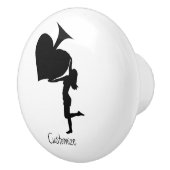 Königin der Spades Holding Black Ace Thunder_Cove Keramikknauf (Rechts)