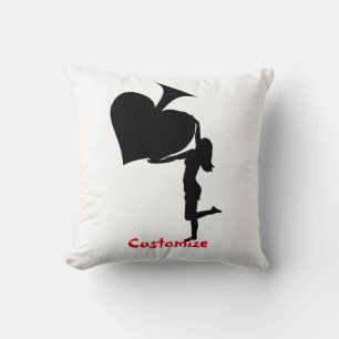 Königin der Spades Holding Black Ace Thunder_Cove Kissen