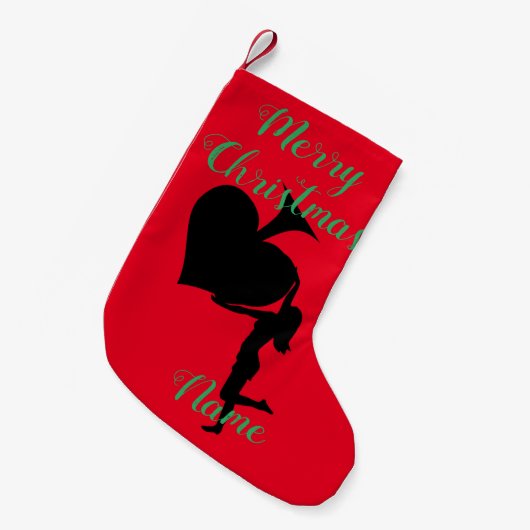 Königin der Spades Holding Black Ace Thunder_Cove Kleiner Weihnachtsstrumpf (Vorderansicht (hängend))