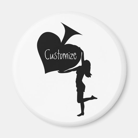 Königin der Spades Holding Black Ace Thunder_Cove Magnet (Vorne)