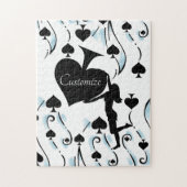 Königin der Spades Holding Black Ace Thunder_Cove Puzzle (Vertikal)