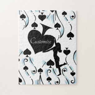 Königin der Spades Holding Black Ace Thunder_Cove Puzzle