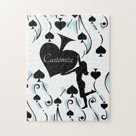 Königin der Spades Holding Black Ace Thunder_Cove Puzzle (Vertikal)