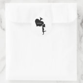 Königin der Spades Holding Black Ace Thunder_Cove Runder Aufkleber (Tasche)