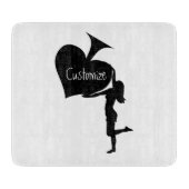 Königin der Spades Holding Black Ace Thunder_Cove Schneidebrett (Vorderseite)