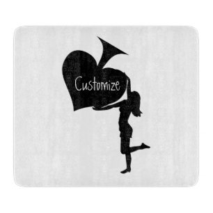 Königin der Spades Holding Black Ace Thunder_Cove Schneidebrett