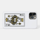 Königin der Spades — Schwarz & Gold Case-Mate iPhone Hülle (Rückseite (Horizontal))