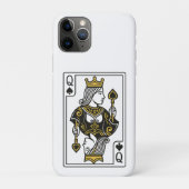 Königin der Spades — Schwarz & Gold Case-Mate iPhone Hülle (Rückseite)