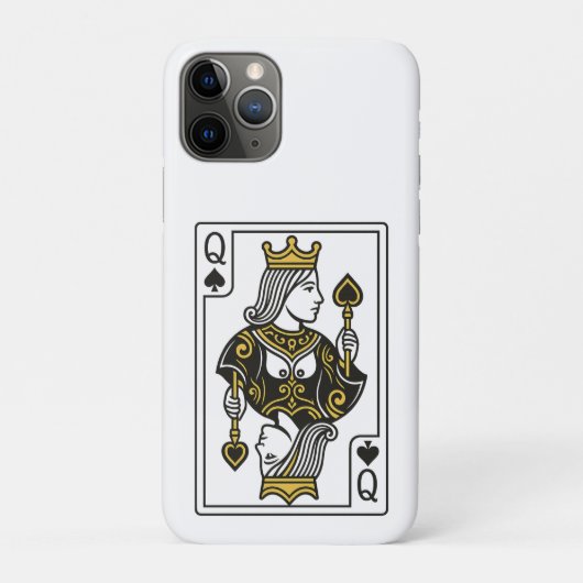 Königin der Spades — Schwarz & Gold Case-Mate iPhone Hülle (Rückseite)