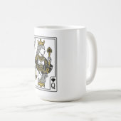 Königin der Spades — Schwarz & Gold Kaffeetasse (VorderseiteRechts)