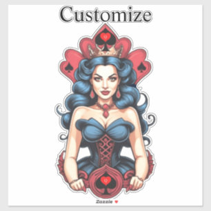 Königin der Spades Thunder_Cove Aufkleber