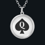 Königin der Spades Versilberte Kette<br><div class="desc">Pik-Königin</div>