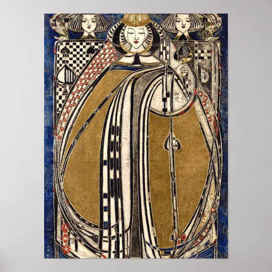 Königin der Spades von Margaret Macdonald Mackinto Poster (Vorne)
