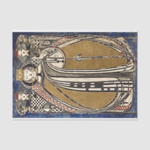 Königin der Spades von Margaret Macdonald Mackinto Seidenpapier