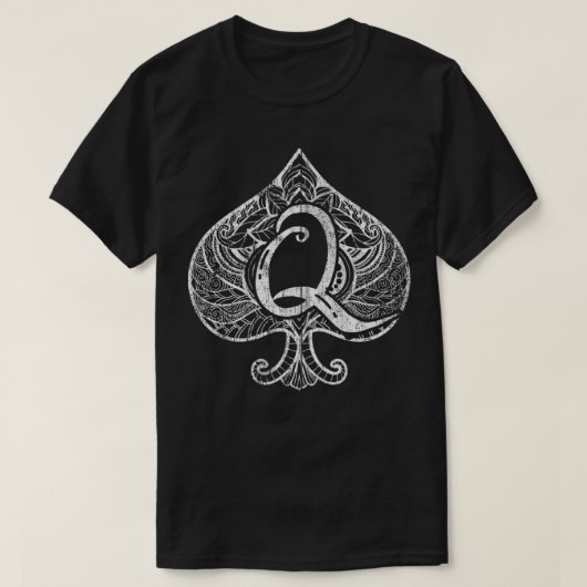 Königin der Spades Zip T-Shirt (Design vorne)