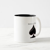 Königin der Spaten-Tasse Zweifarbige Tasse (VorderseiteRechts)