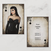 Königin der Spaten - Visitenkarte (Vorne/Hinten)