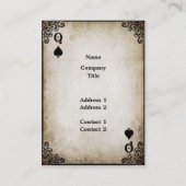 Königin der Spaten - Visitenkarte (Rückseite)