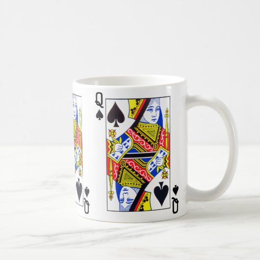 Königin der Spielkarte Kaffeetasse (Rechts)