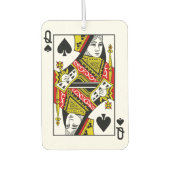 Königin der Spielkarten Autolufterfrischer (Vorderseite)