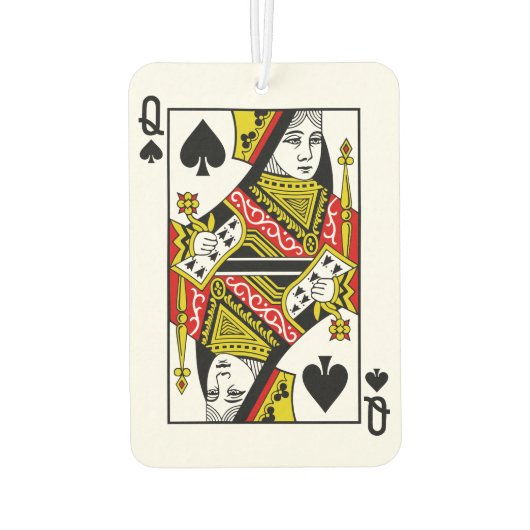 Königin der Spielkarten Autolufterfrischer (Rückseite)