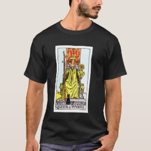 Königin der Stäbe Vintage Tarotkarte - Rider Waite T-Shirt