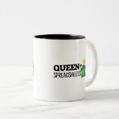 Königin der Tabellenkalkulation Zwei-Tone-Tasse Zweifarbige Tasse (VorderseiteRechts)