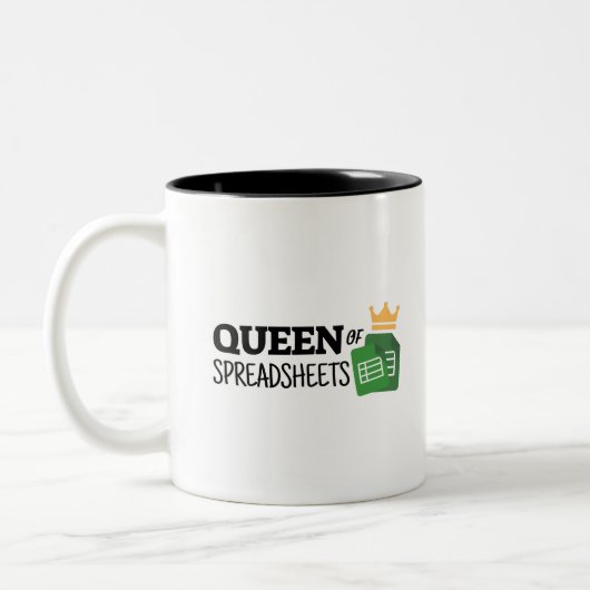 Königin der Tabellenkalkulation Zwei-Tone-Tasse Zweifarbige Tasse (Links)