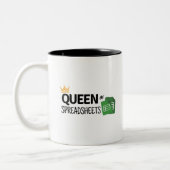 Königin der Tabellenkalkulation Zwei-Tone-Tasse Zweifarbige Tasse (Links)