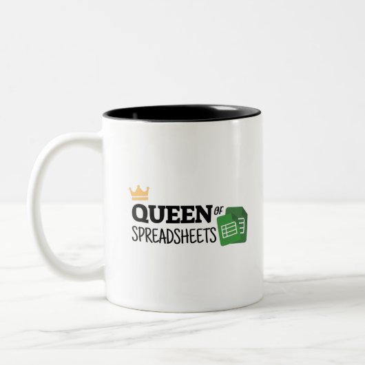 Königin der Tabellenkalkulation Zwei-Tone-Tasse Zweifarbige Tasse (Links)